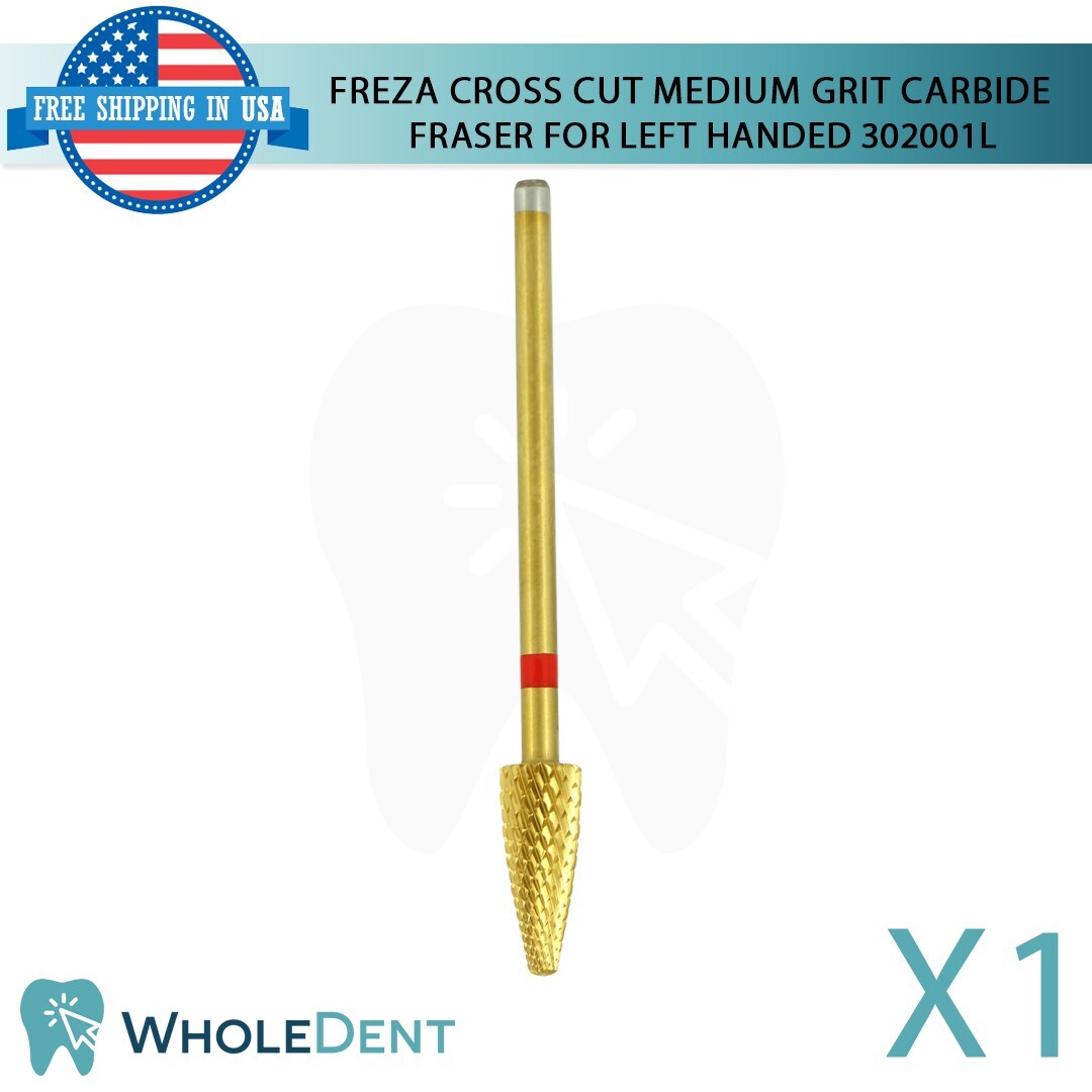 Freza Cross Cut Medium Grit Carbide Fraser Ø5.0mm 302001L Dental Lab Left Handed