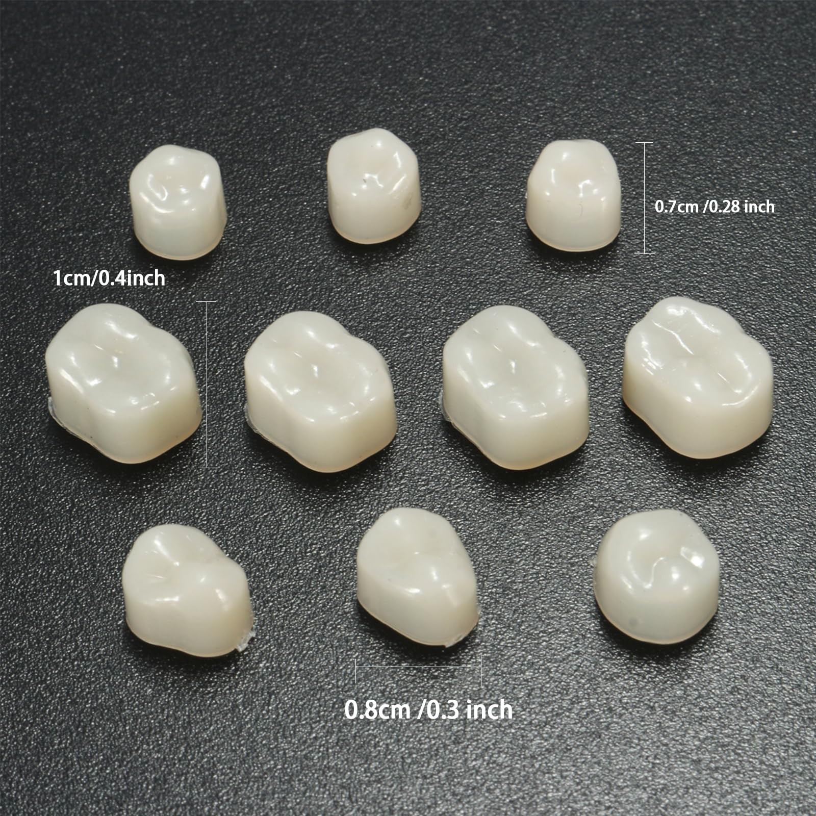 Fake Tooth Cap Crown Veneers Front Back Anterior and Molar Posterior Teeth