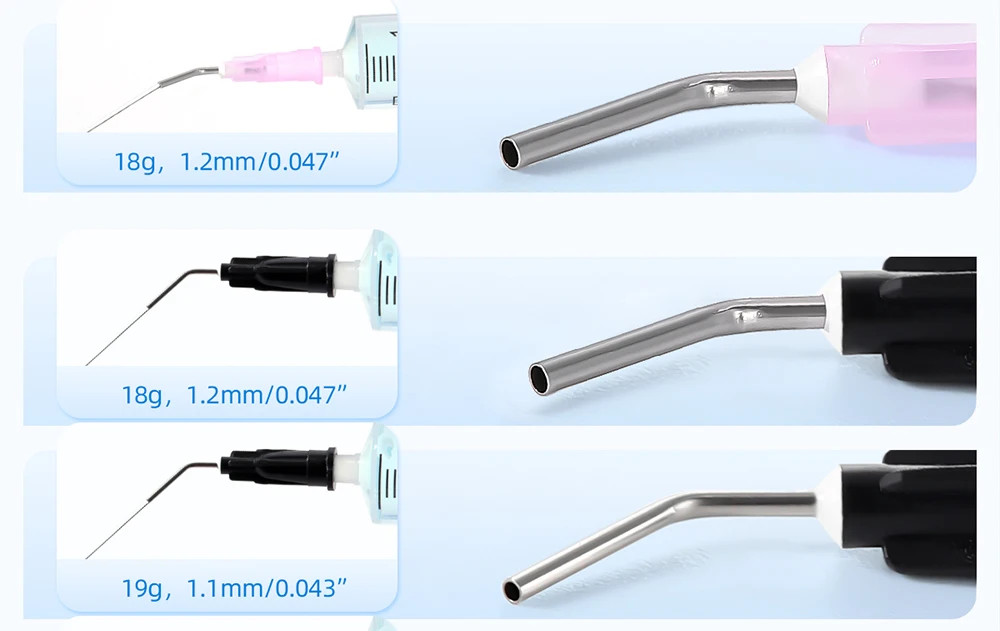 Dental Pre Bent Tips for Etch Gel Composite Flow Applicator 200PCS