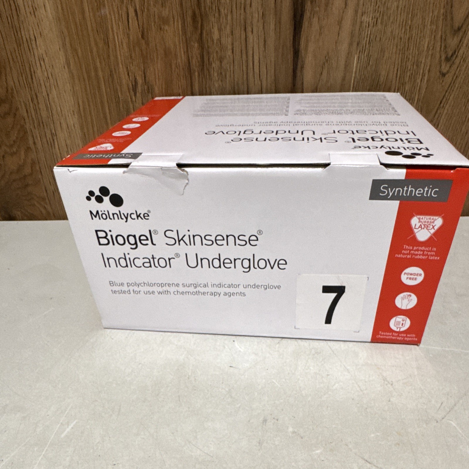 Molnlycke Biogel SkinSense Indicator Underglove Size 7 Synthetic x50 Gloves