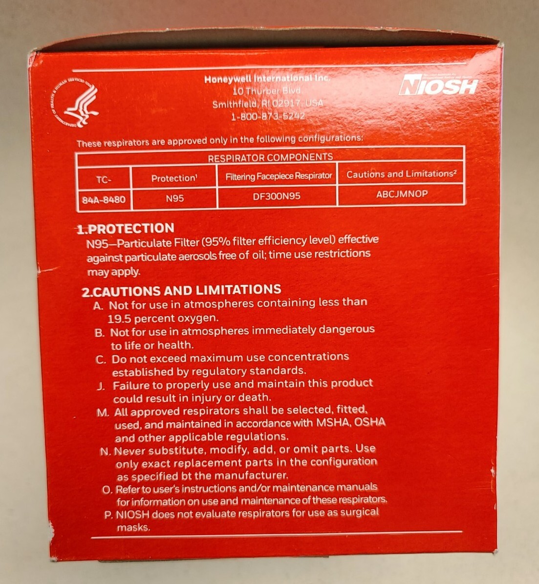 Honeywell DF300 N95 Flatfold Disposable Respirator- Box of 20