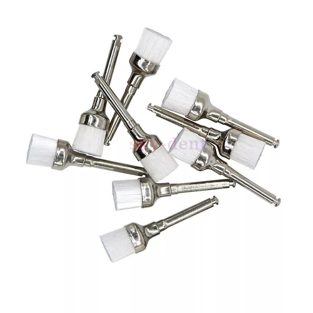 Dental Nylon Bristle Rubber Latch Flat Prophy Cups Polishing Brushes Prophylaxis