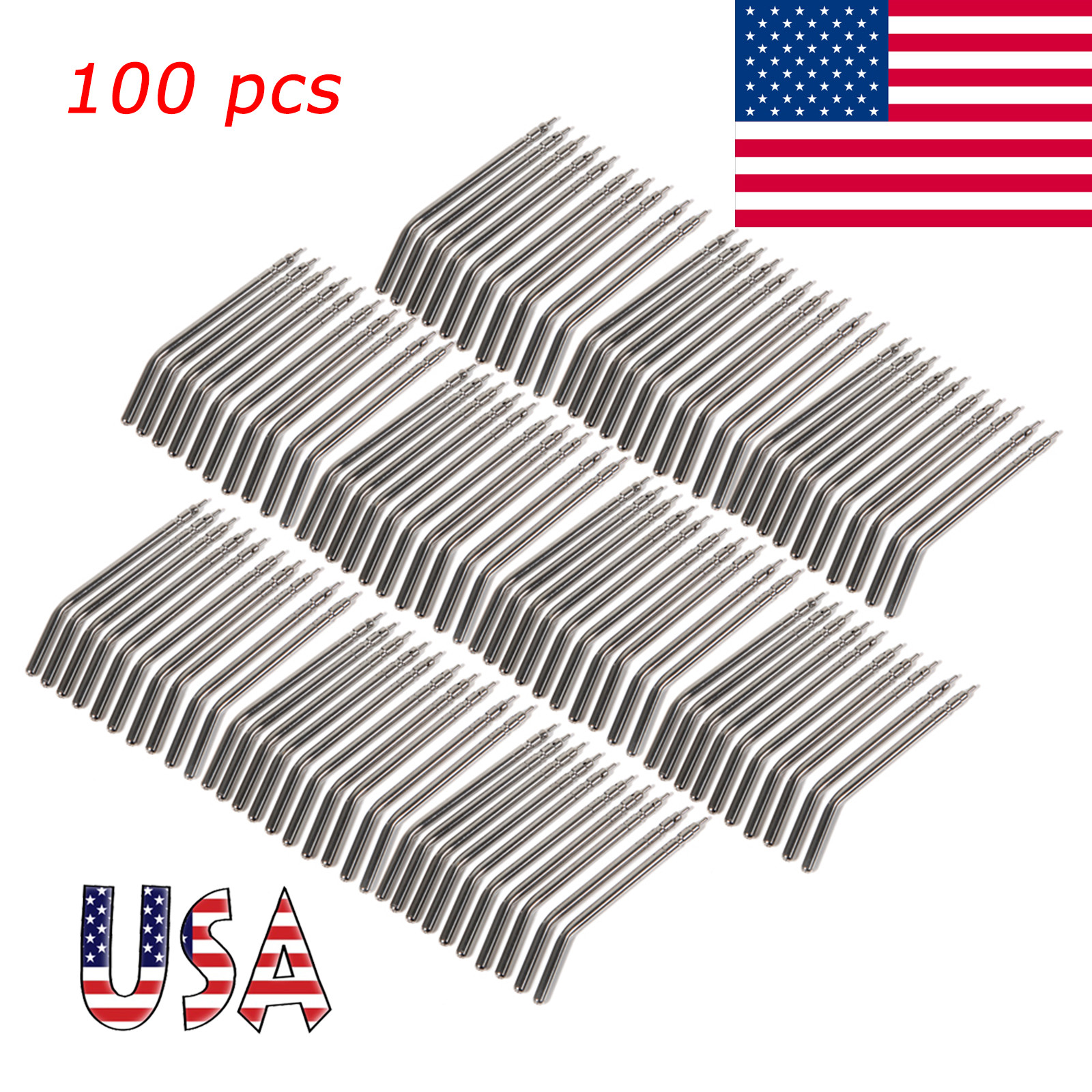 100× Spray Nozzles Tips Dental 3-Way Air Water Syringe Tube USA Shipping XYA