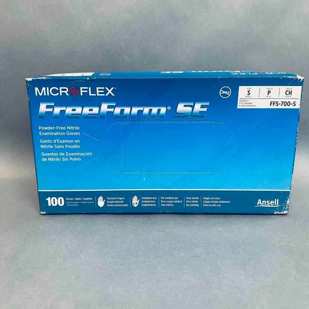 Microflex FreeForm SE Nitrile Gloves Small 2 Boxes of 100 Gloves Each