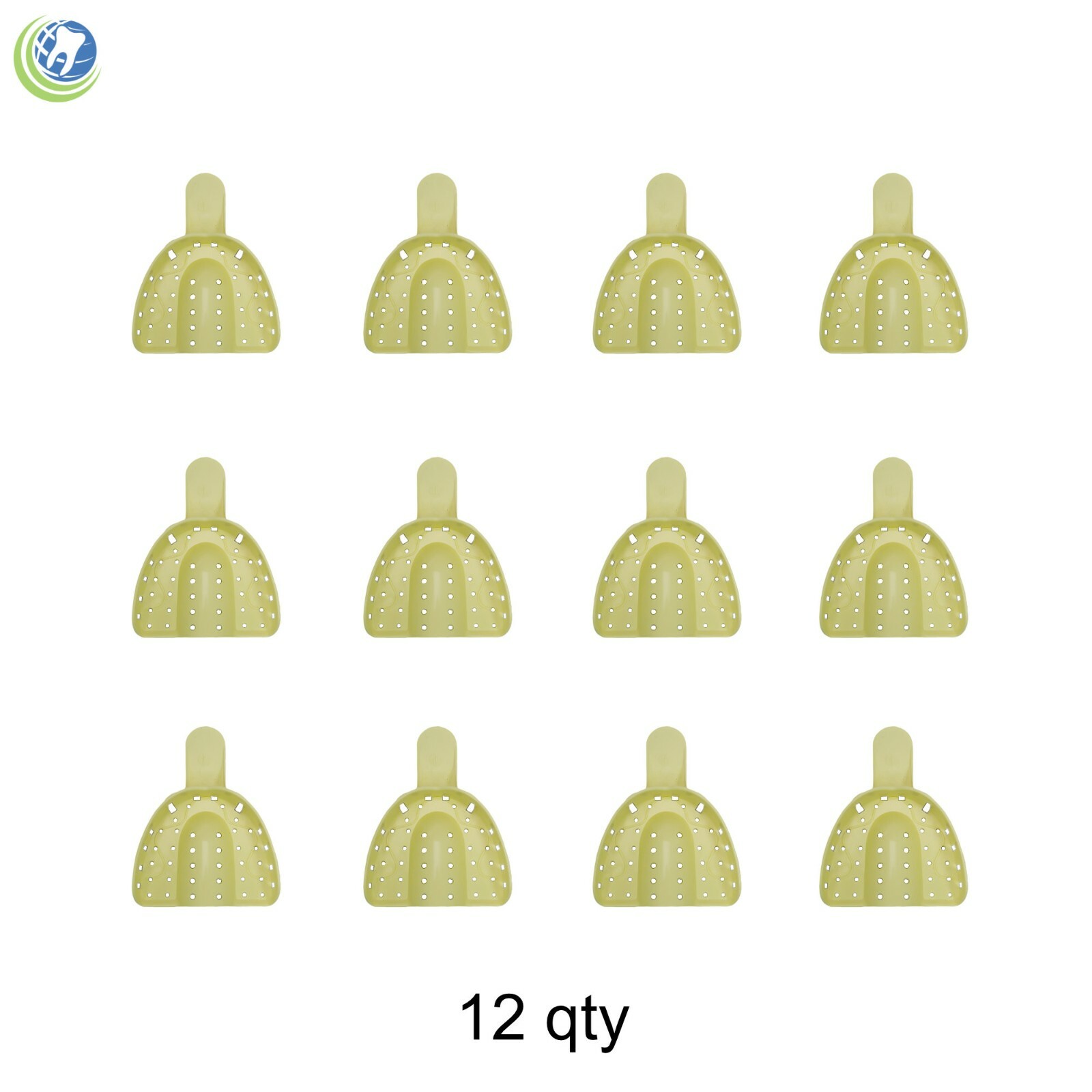 Dental Plastic Impression Trays Perforated Autoclavable UPPER LARGE #1 12 Pcs
