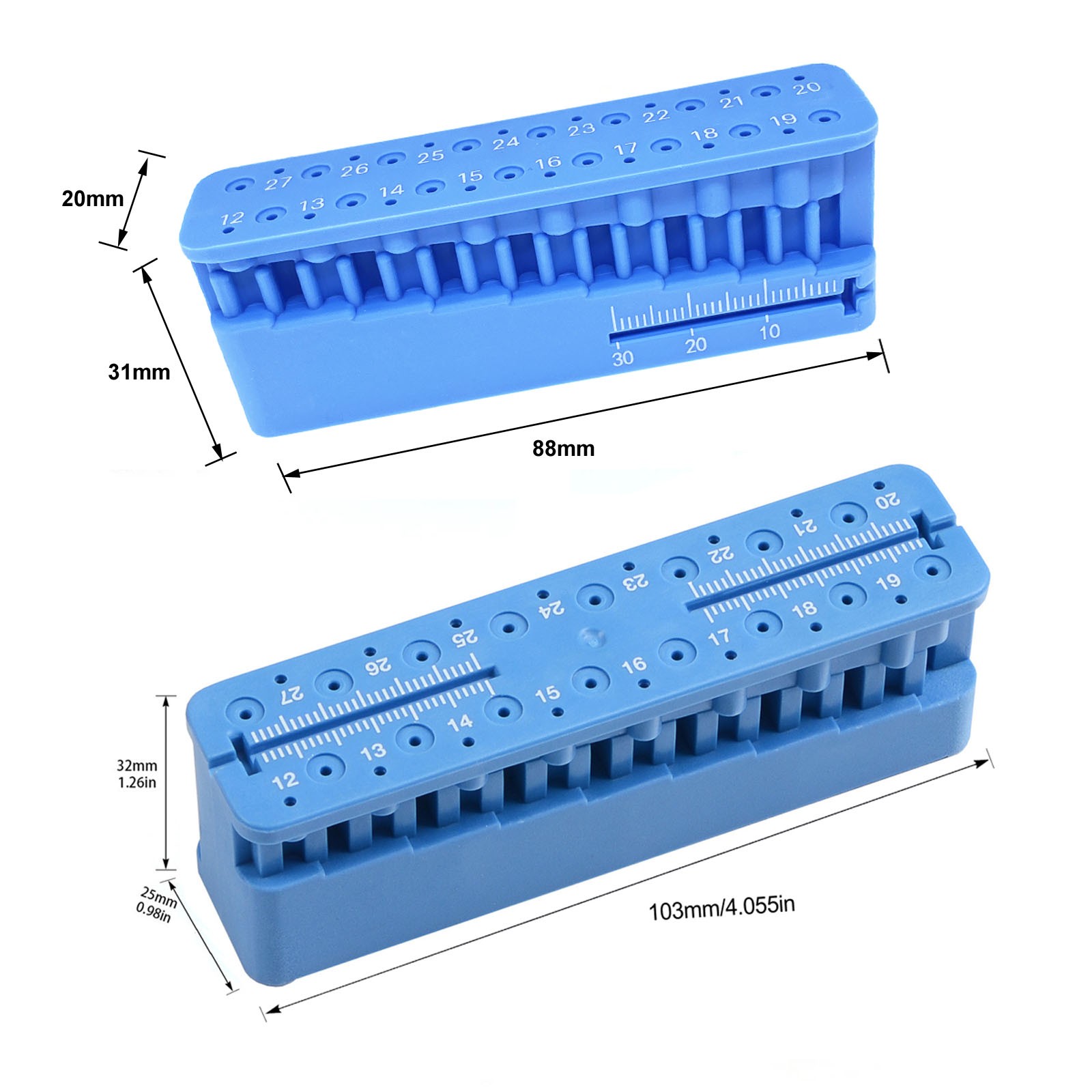 Dental Endo Measuring Block Tools Accessory Files Holder Ruler Autoclavable L/S