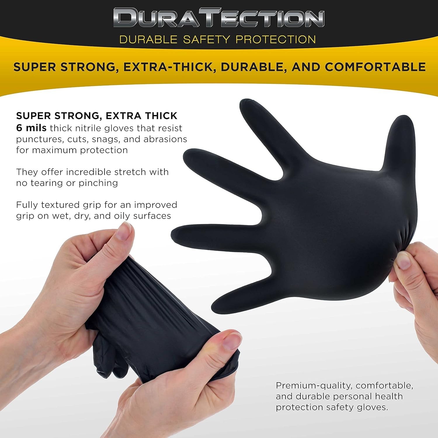 300 Count Heavy-Duty Black Nitrile Gloves – Perfect for Food Service & Mechanics