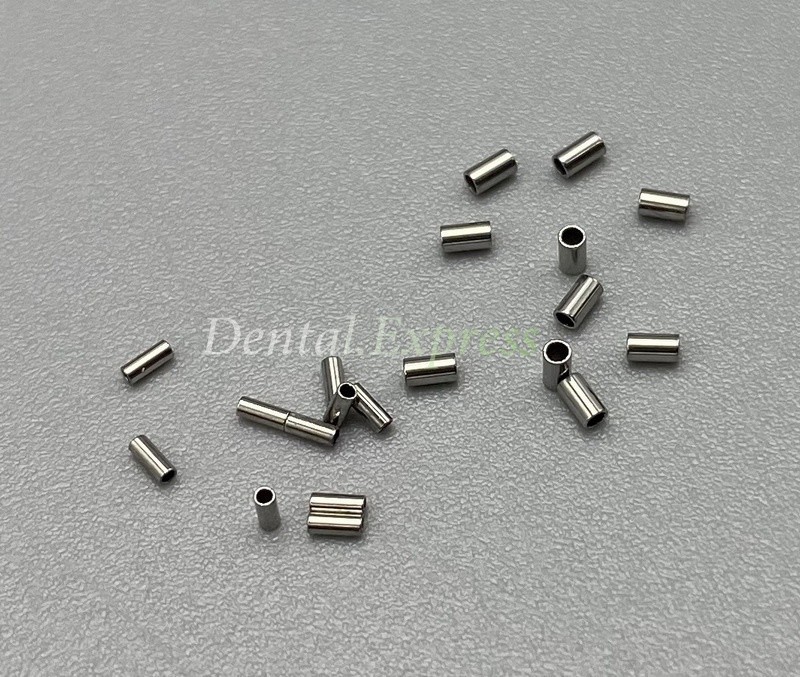 100 Dental Orthodontic Crimpable Hook Mini Stops tube Bracket Stopper 0.5/0.8mm