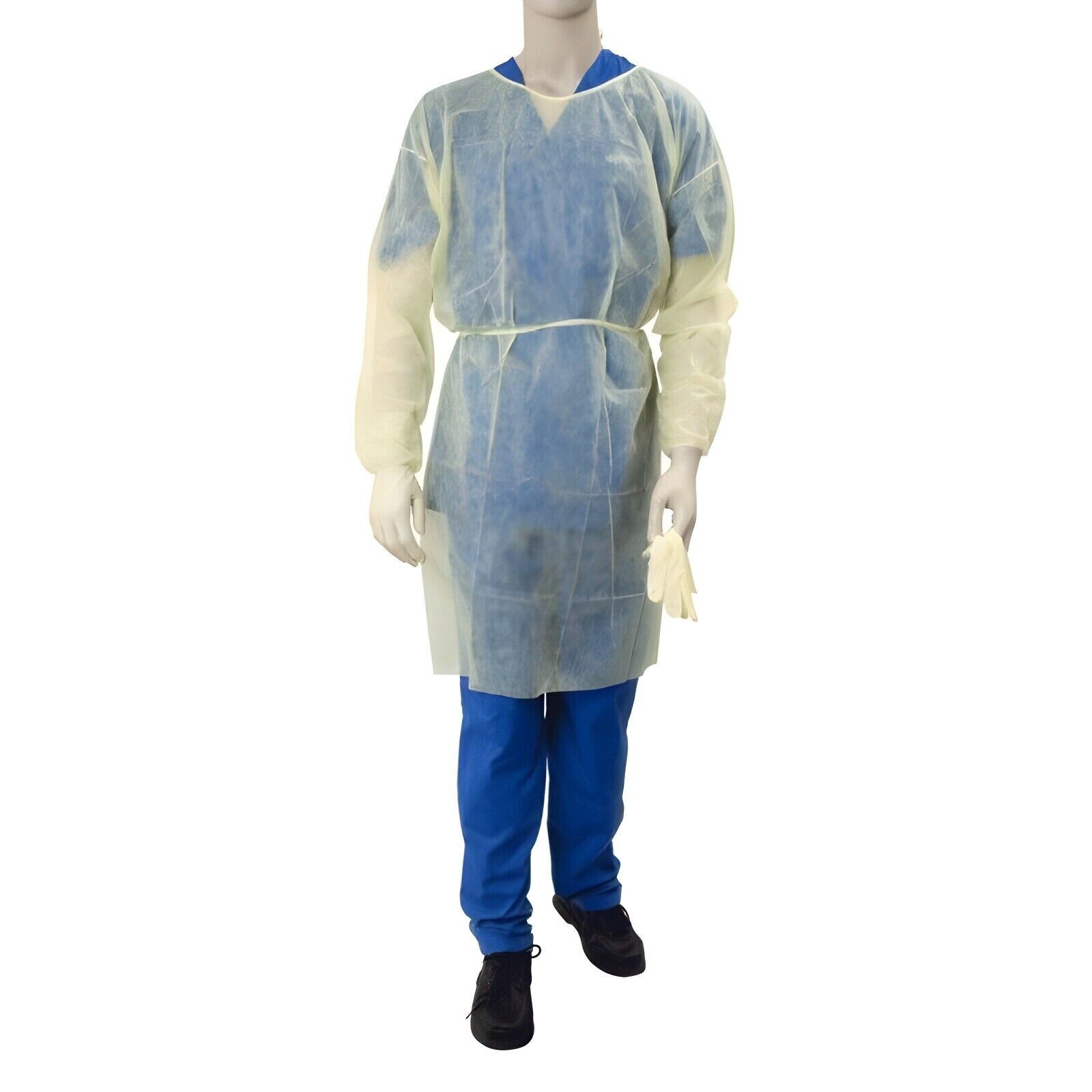 DYANREX Yellow Isolation Gown Medical Surgical Long Sleeve Case of 50 New