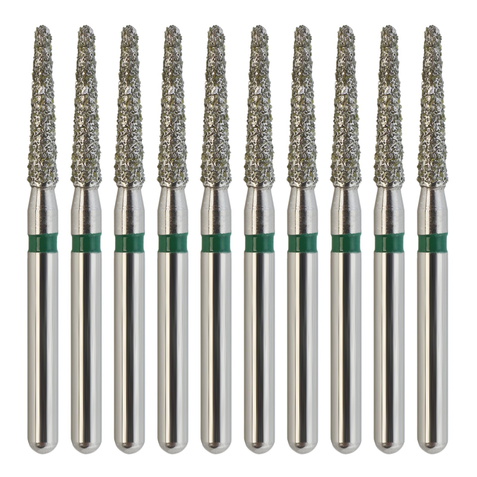 Dental Diamond Burs FG 856/016C Round End Taper Friction Grip Coarse Grit Green
