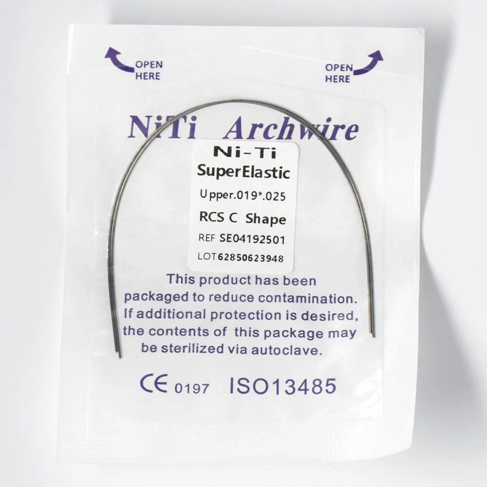 2 Pcs/Pack Ortho Dental Arch Wire Super Elastic Niti Reverse Curve Rectangular