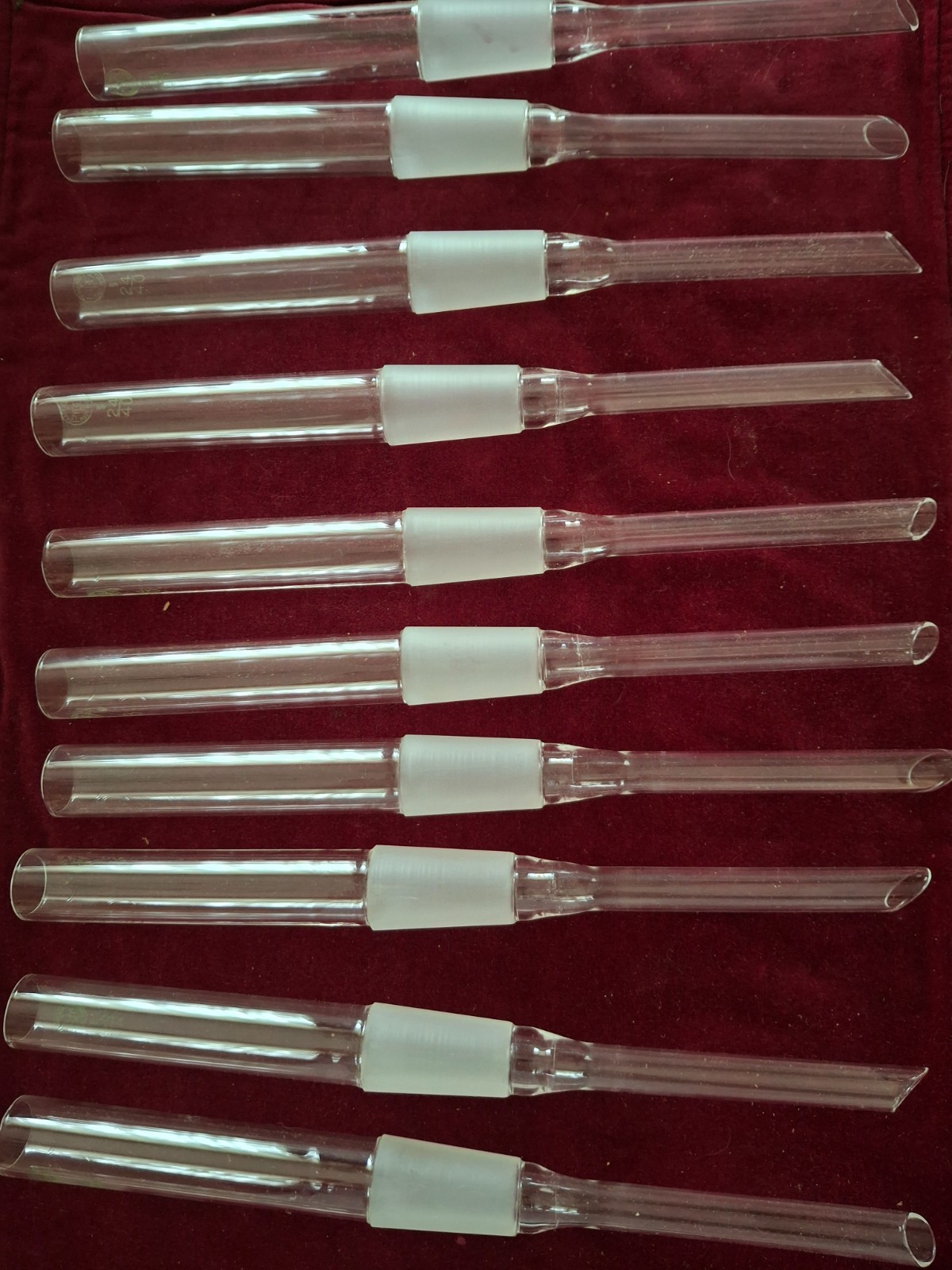 Corning Pyrex Full Length Open Tube 24/40 ST Joints, Inner Male Joint, NOS