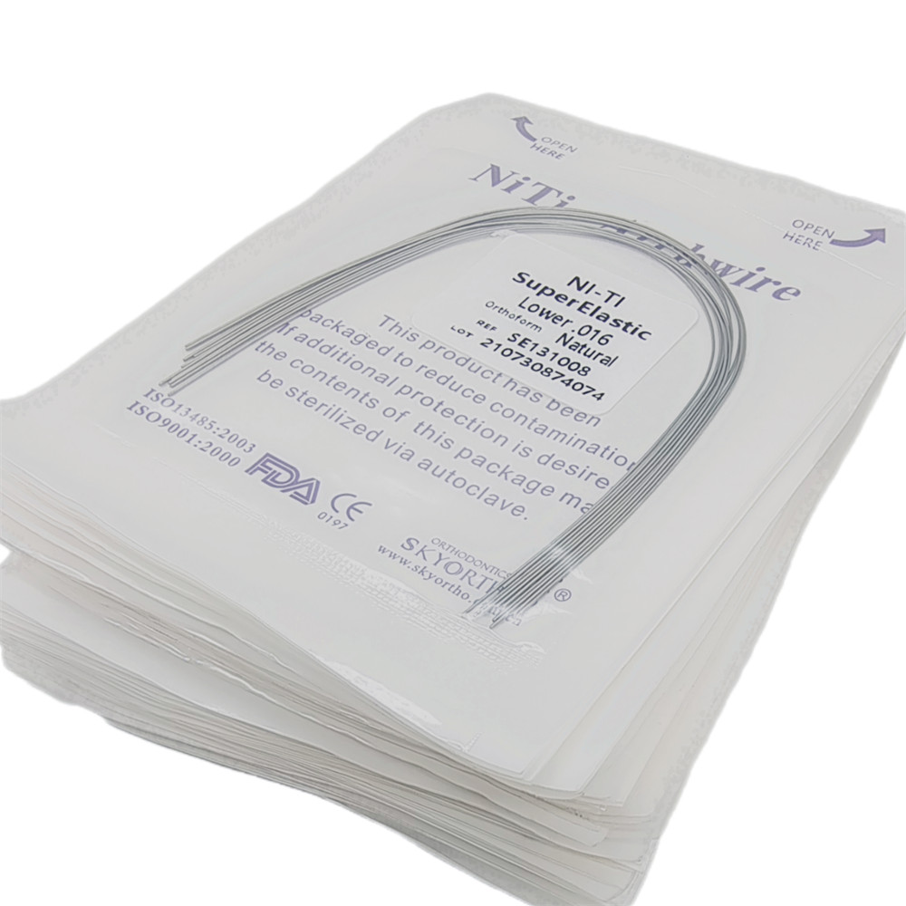100Packs arcos de ortodoncia niti super elástico circular forma natural dental
