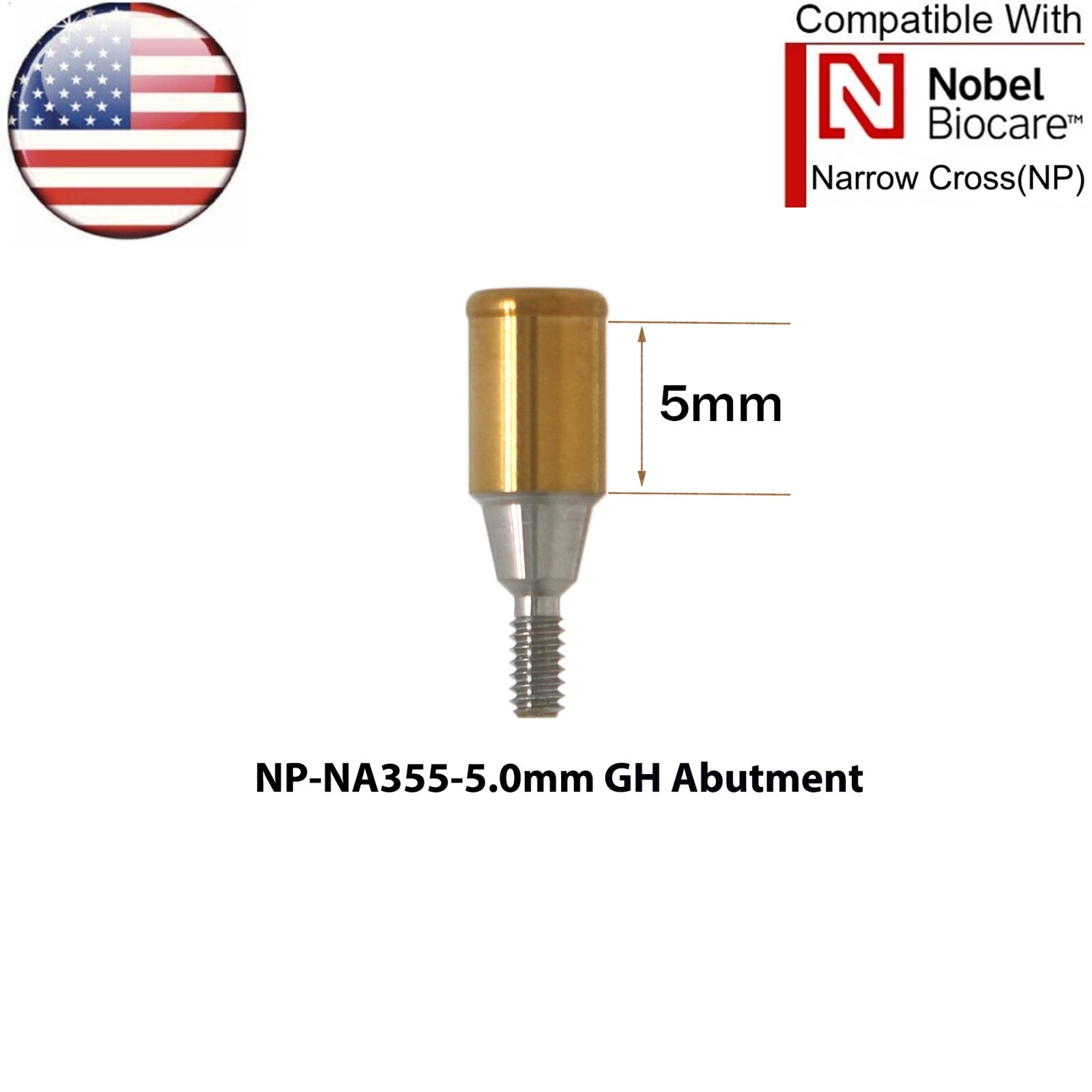 US Fit Nobel Biocare Locator Abutment NP/RP 1-5.0mm Overdenture Male Caps Insert