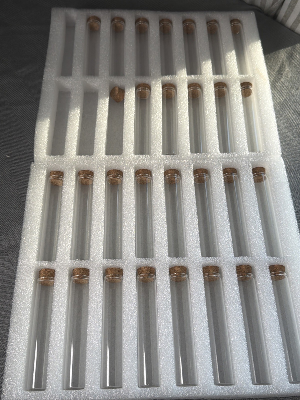 28 New Depepe 50 ml Glass Test Tubes With Cork Stopper Candy Crafts