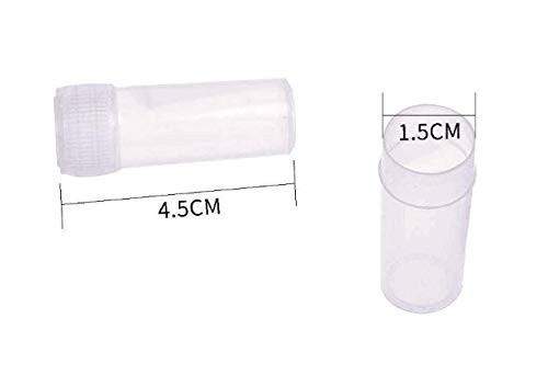 50 PCS 5ML Small Plastic Sample Storage Bottles Vial Container Lid Organizer