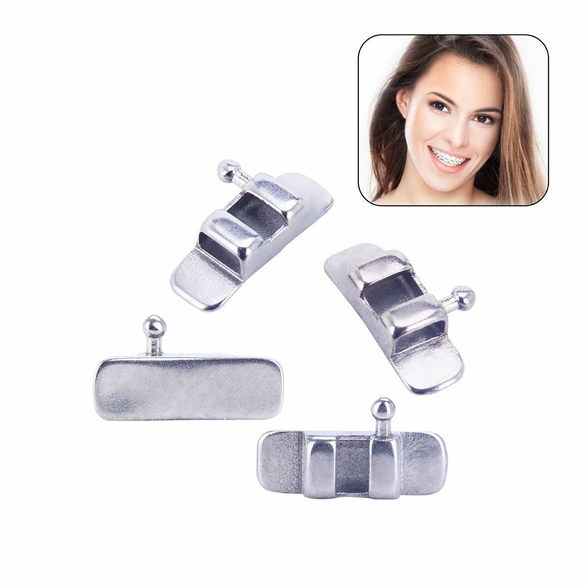 10 Pcs/Pack Dental Ortho Stainless Steel Lingual Sheath Left / Right/ No Hook