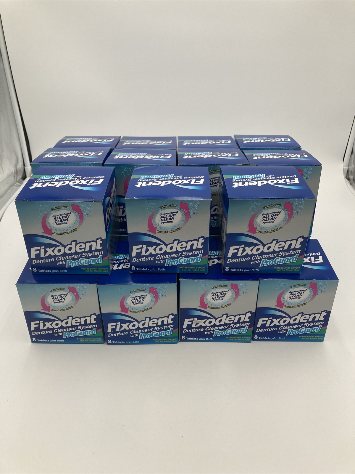 Lot of 22 Fixodent Denture Cleanser System with ProGuard w 8 Tablets & Bath New