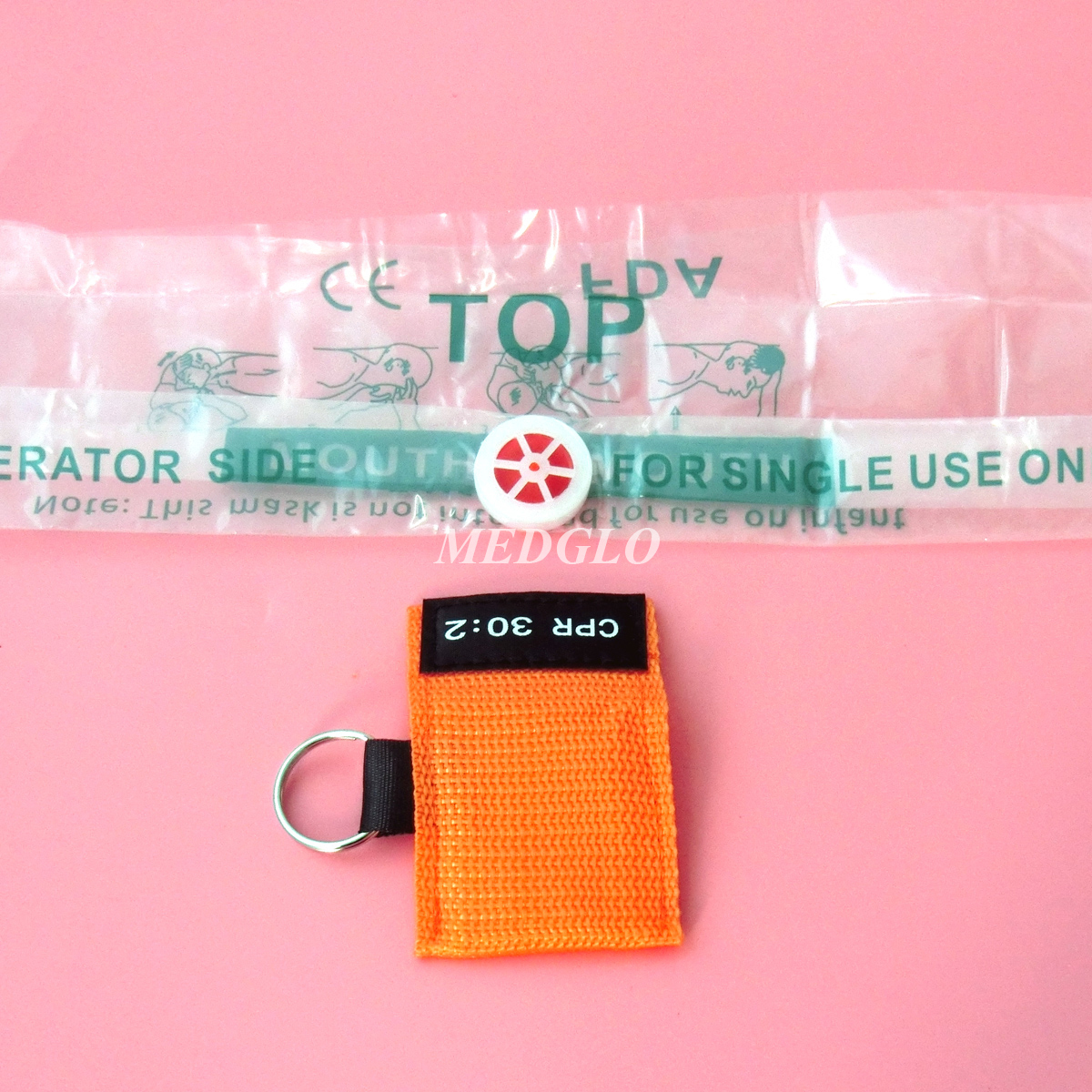 CPR MASK WITH KEYCHAIN CPR FACE SHIELD POCKET AED 4 COLORS WRITING CPR 30:2