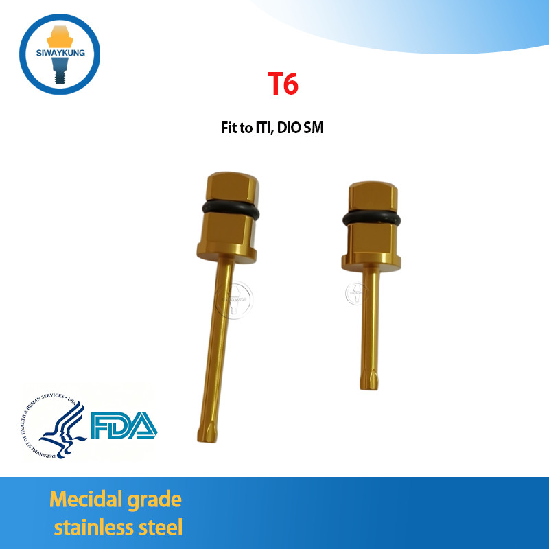 T6 Dental Implant Square Head screwdriver compatible with Straumann, DIO SM