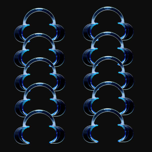 20Pcs Dental Blue Mouth Opener Teeth Lip Cheek Intraoral Retractor C Shape 3Size