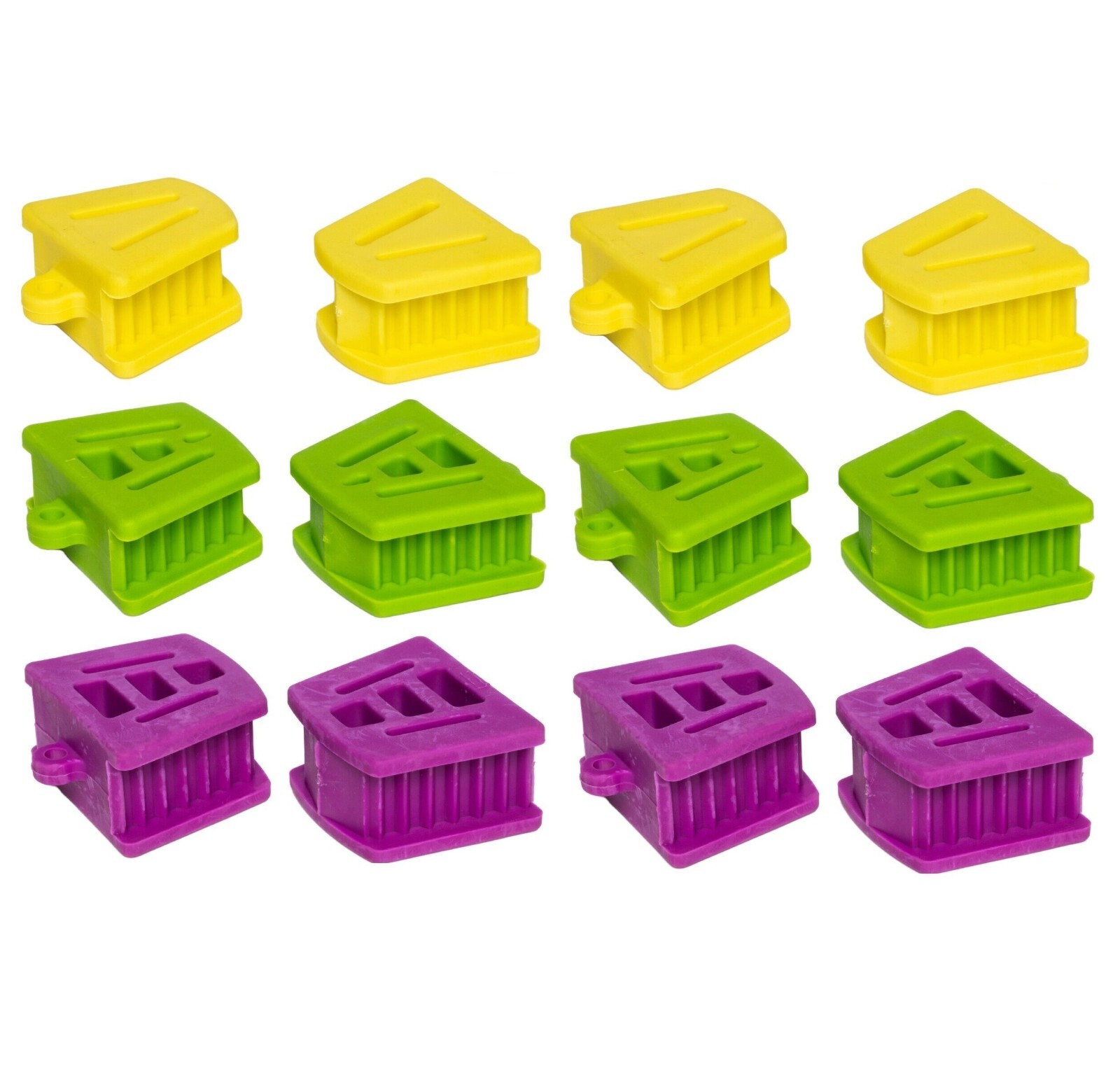 Assorted Sizes Autoclave Mouth Silicone Props Bite Blocks Dental (Bag of 12)