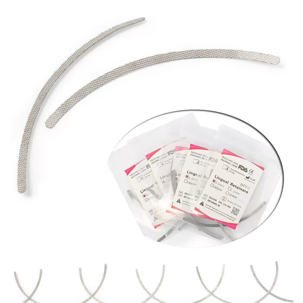 2 Pcs/Pack Dental Orthodontic Universal Retenedor Lingual Splits Retainer Mesh