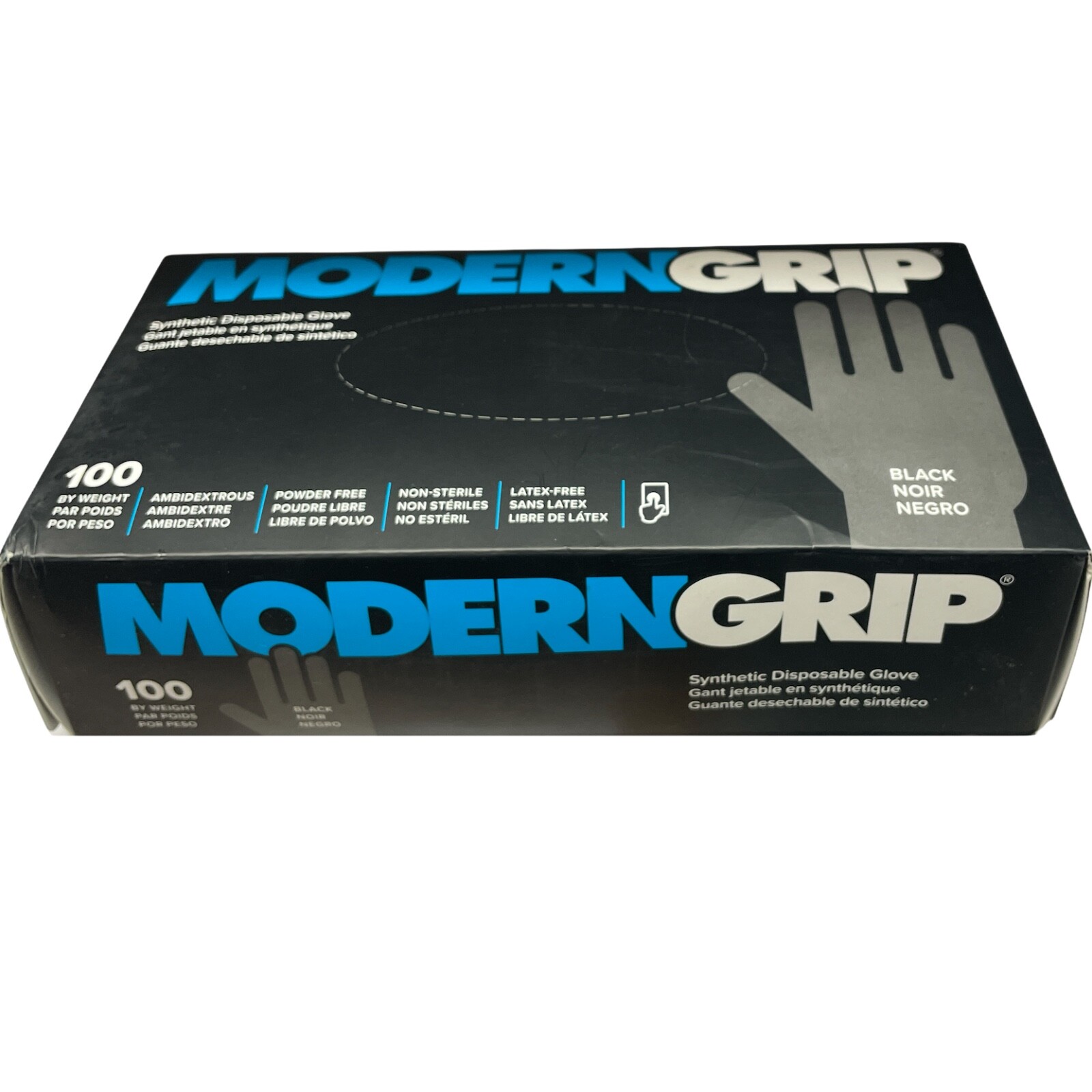 Ecogard 16105L Synthetic Gloves Large Black 6 Mil Nitrile Latex Free Box Of 100