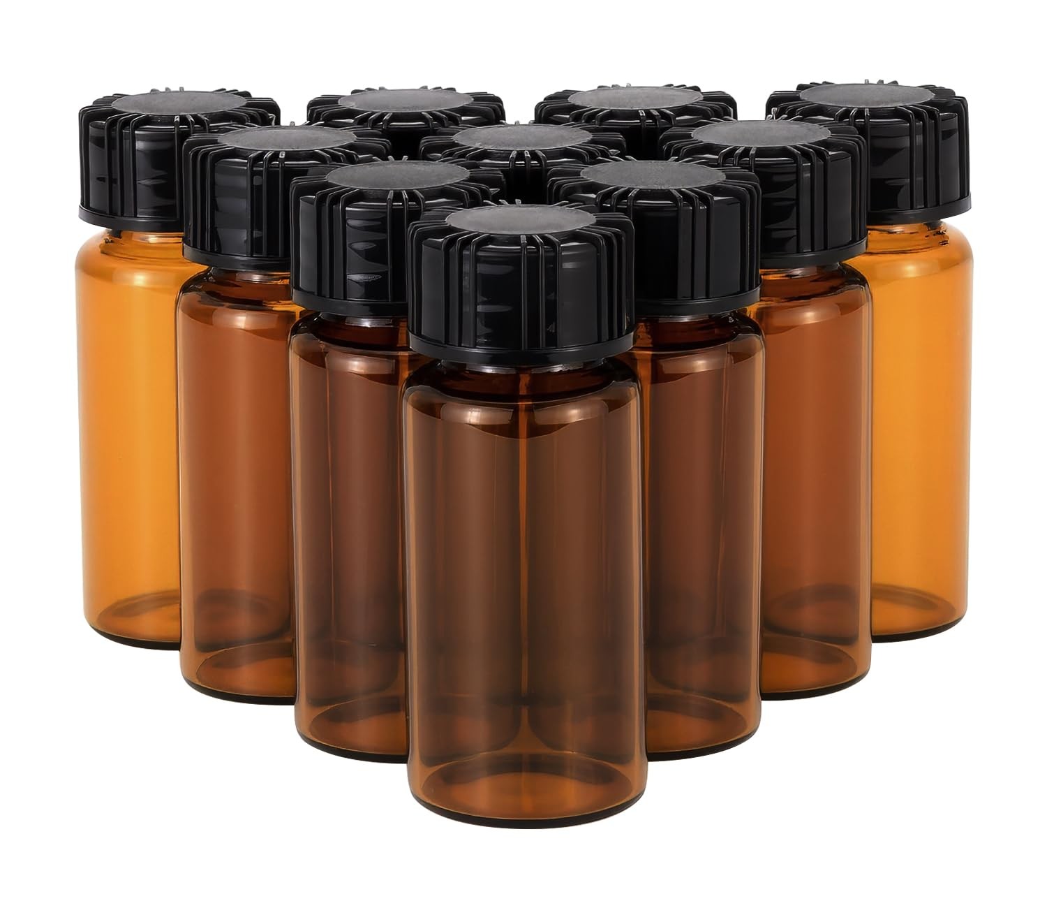10ml Amber Glass Bottles 10pc Essential Oil Perfume Lab Chemical Storage
