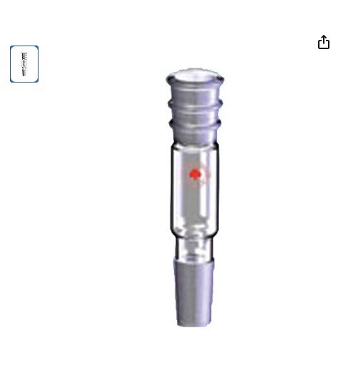 New ACE 24/40 F to 24/40 M Glass Straight Connecting Adapter 150mm 5035-10