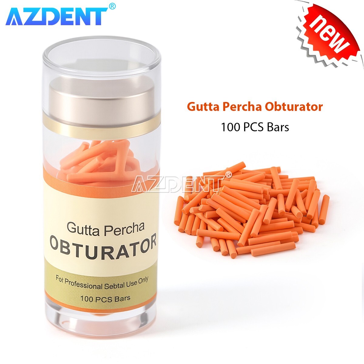 100Pcs Dental Endo Gutta Percha Pellets Bar for Obturation System Endodontic Gun