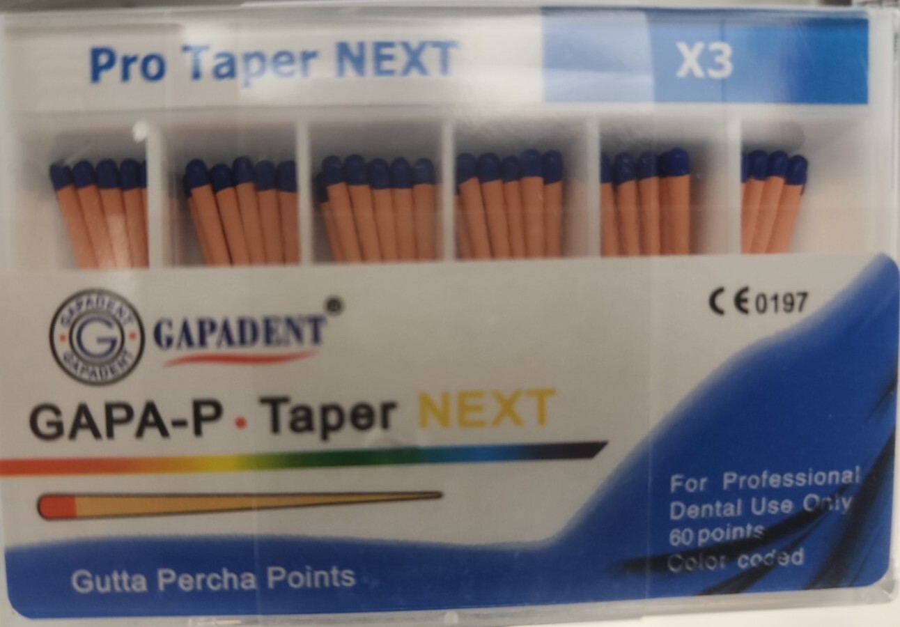 Gapadent X3 Pro Taper Next Gutta Percha Points Dental Root Canal Endo