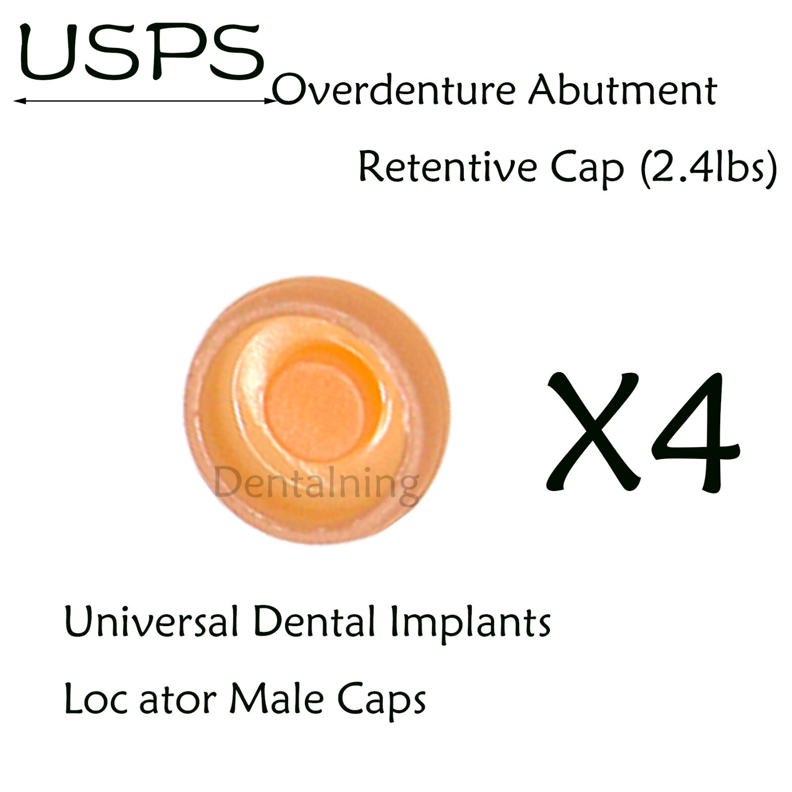 US Dental Universal Locator Overdenture Abutments Retention Caps 1.2/2.4Lbs