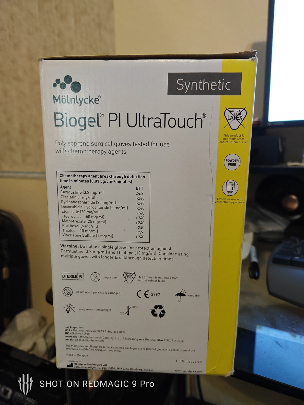 50-Pairs* 41185 Molnlycke Biogel PI UltraTouch PF SIZE 8.5 Surgical Gloves X2026