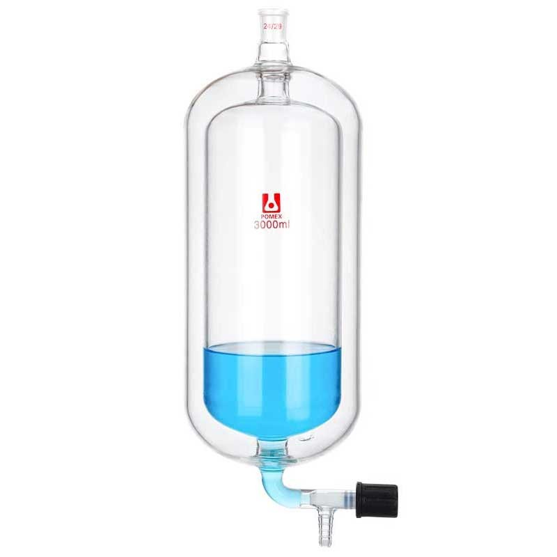 100ml-500ml Double-Layer Distillation Receiving Bottle Glass with Piston ca