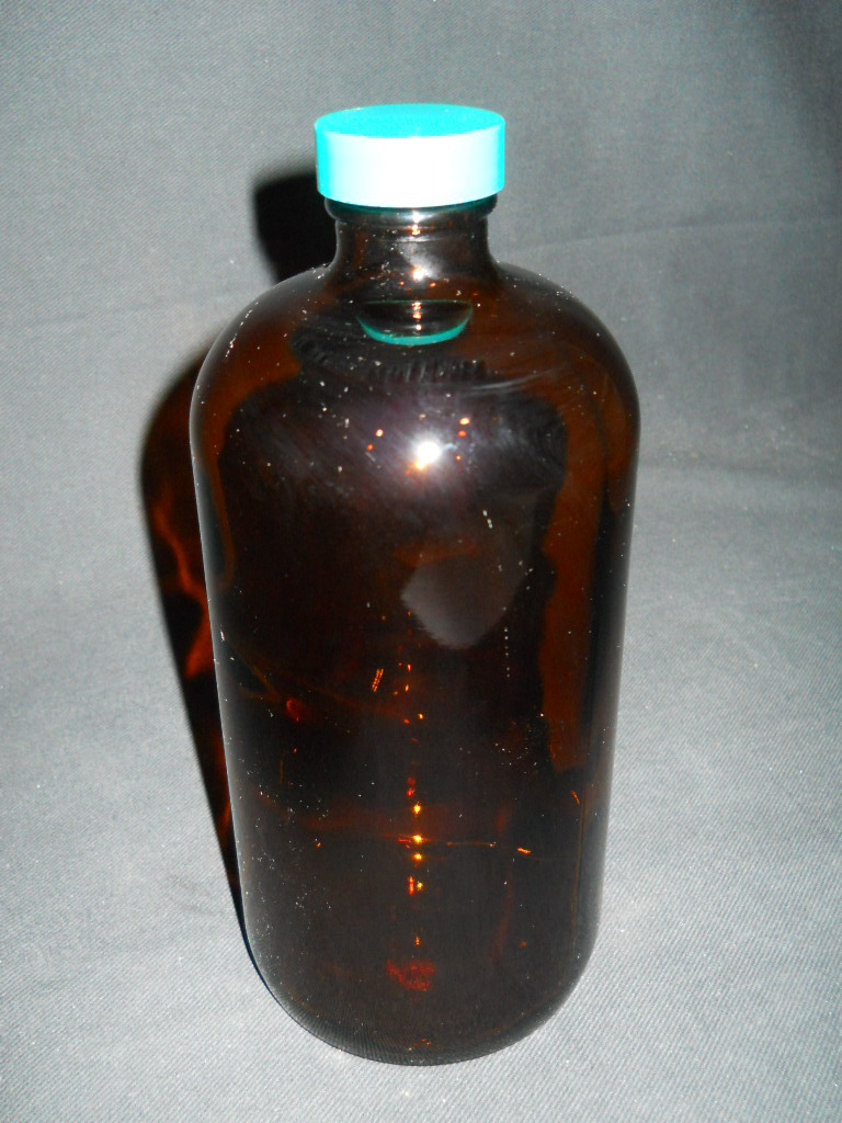 Qorpak 960mL / 32oz Amber Glass Narrow Mouth Bottle & Cap, GLC-02006