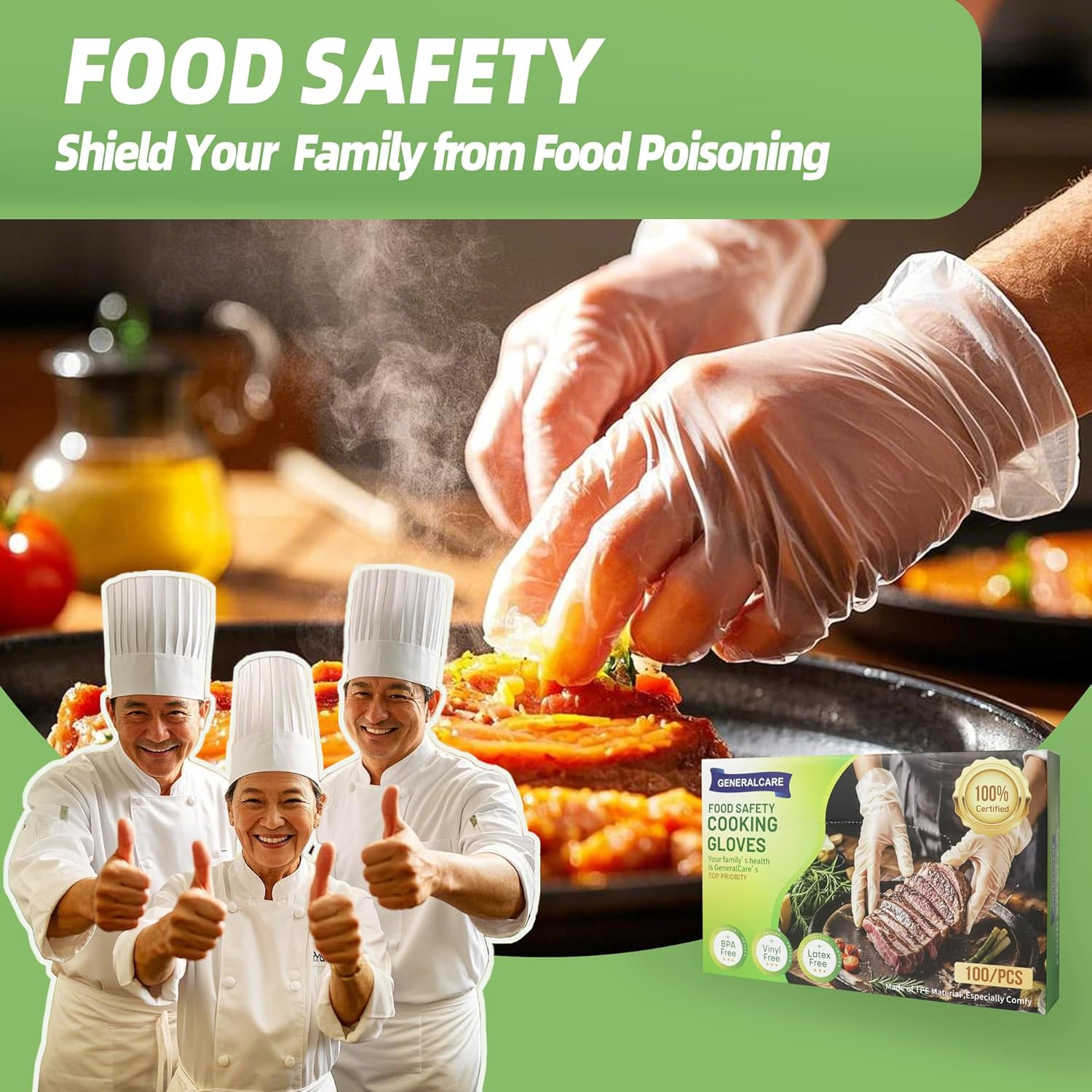Disposable Cooking Gloves for Food Prep, Handling and Serving, Kitchen Food S…