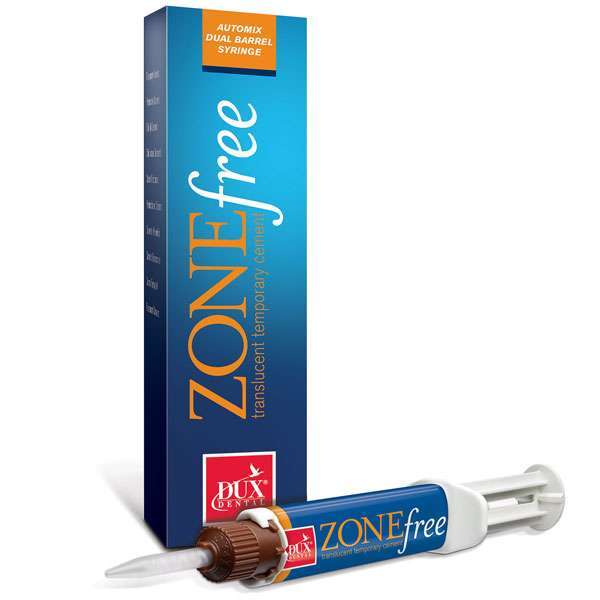 ZONEfree Temporary Cement, 3.2 Gm. Automix Syringe & 8 Mixing Tips. New