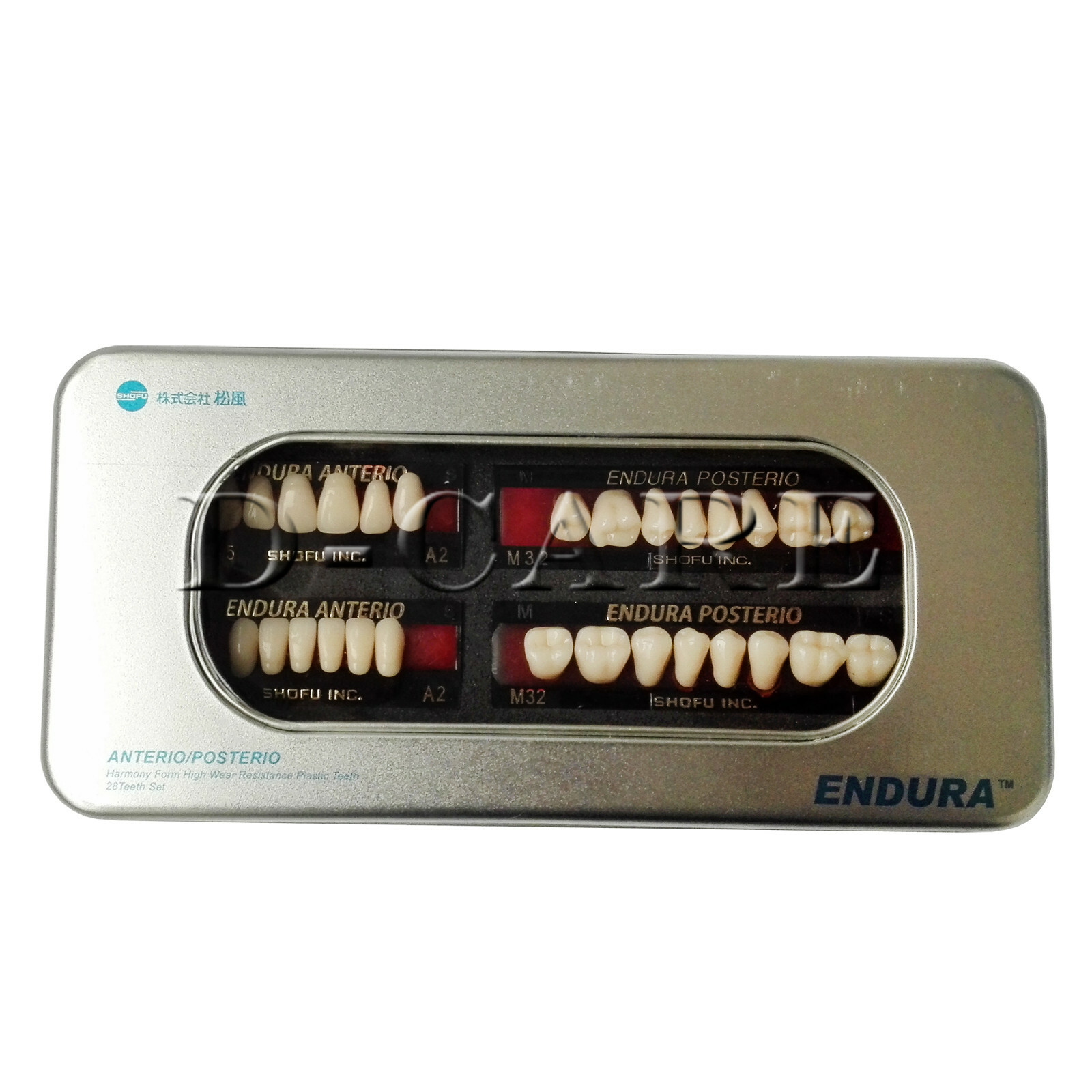 SHOFU ENDURA Dental Denture False Teeth Resin A2 M30 M32 Plastic DC