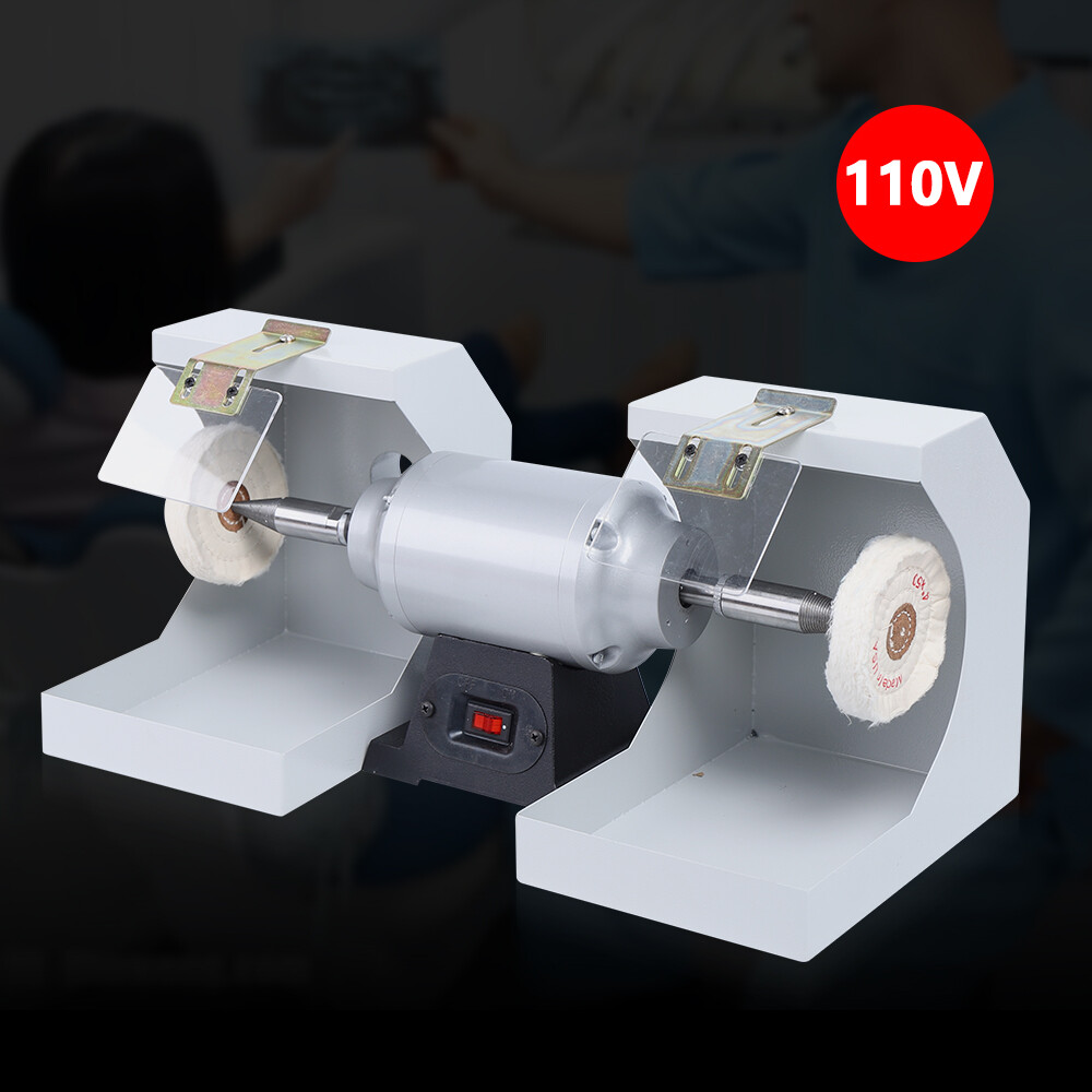 Dental Lab Polishing Lathe 110V 550W Bench Polisher 3,000 RPM Vacuum