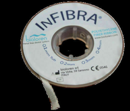 AMMDENT INFIBRA FIBER SPLINT BIOLOREN Light Cure Glass Fiber Dental 4 mm DENTAL