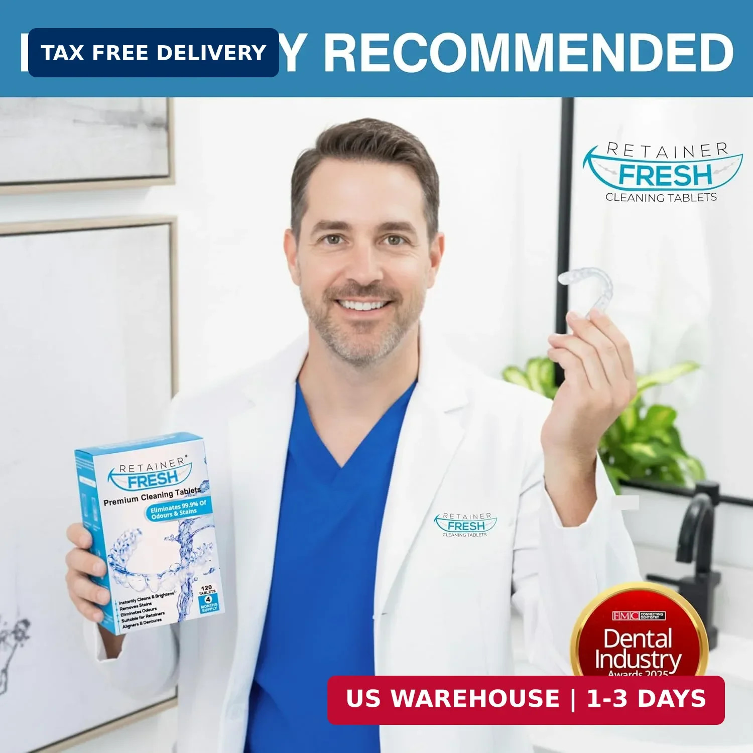 Retainer Fresh Retainer Cleaner Tablets – Denture Cleaner, Retainer Cleaning Tab