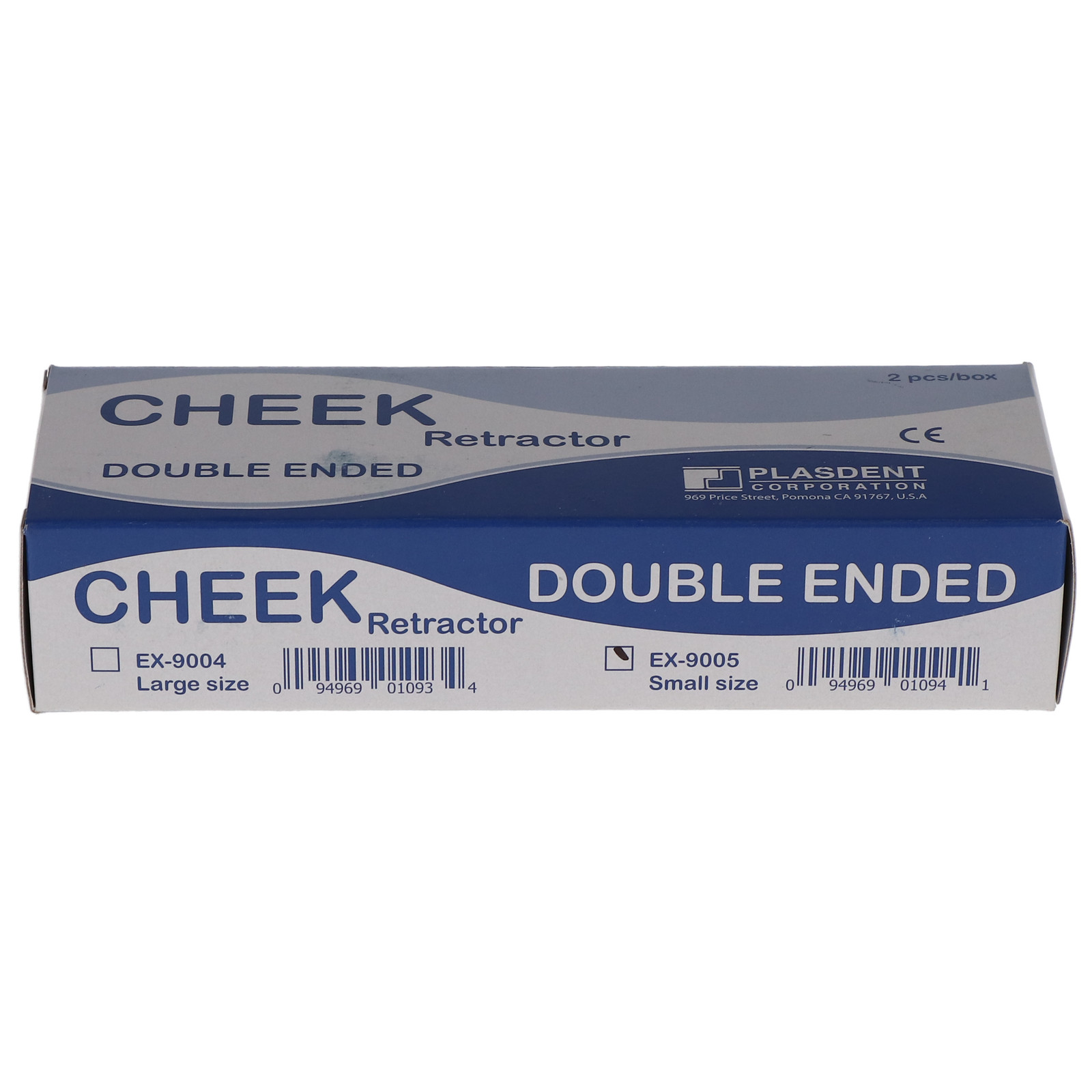 Plasdent EX-9005 EXTND Double End Cheek Retractors Small Clear Autoclavable 2/Pk
