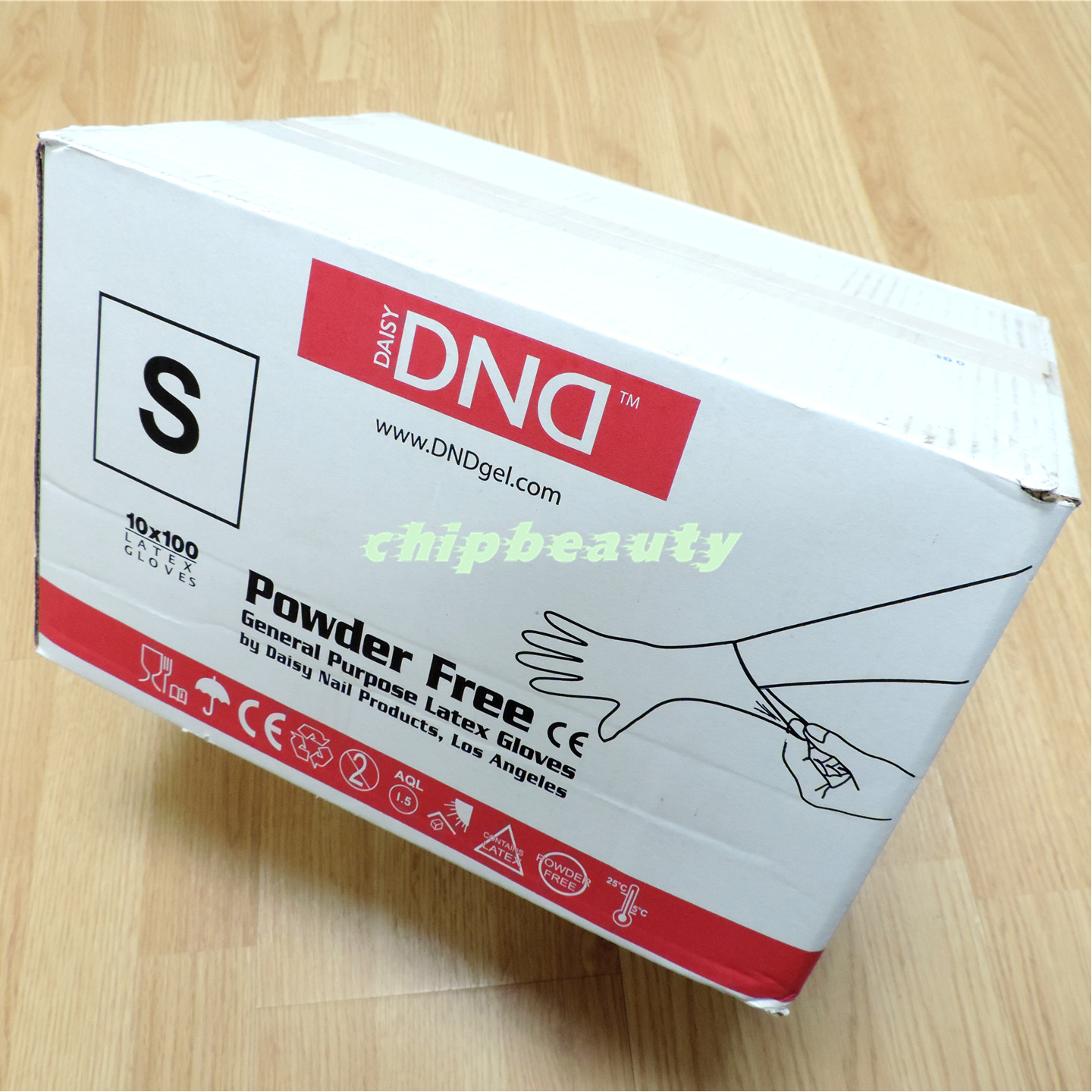 1000Pcs DND Latex Gloves Safe-Guard High Quality Powder Free Vinyl Glove Size S