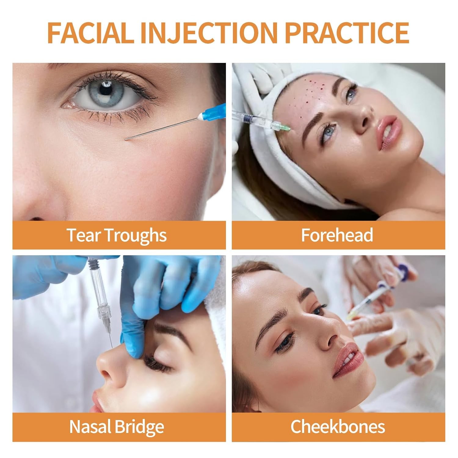 Transparent Eye Injection Model Lower Face Injection Training Model TPE Material