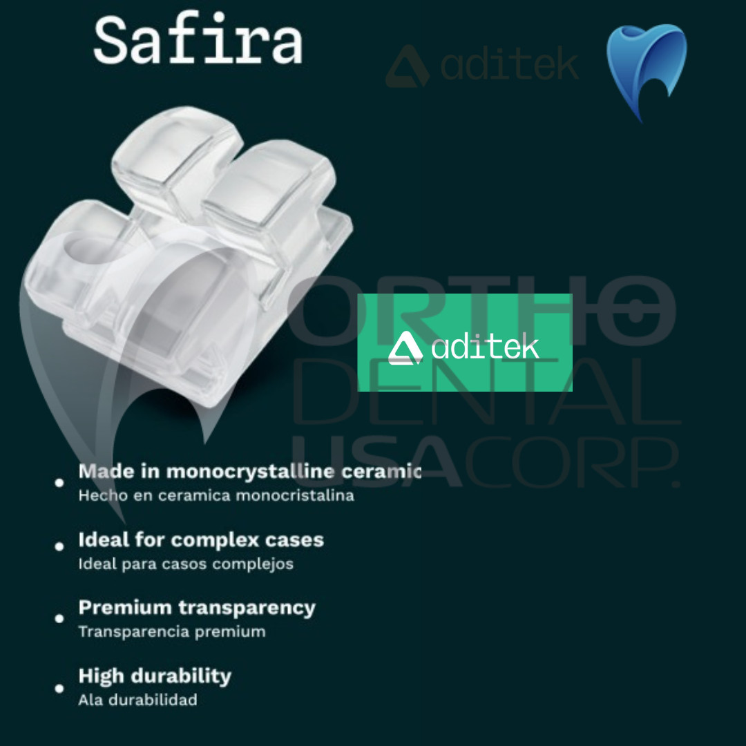 Orthodontic Sapphire Brackets 0.22″ Roth H 3,4,5 / 20 pcs Aditek Orthodentalusa