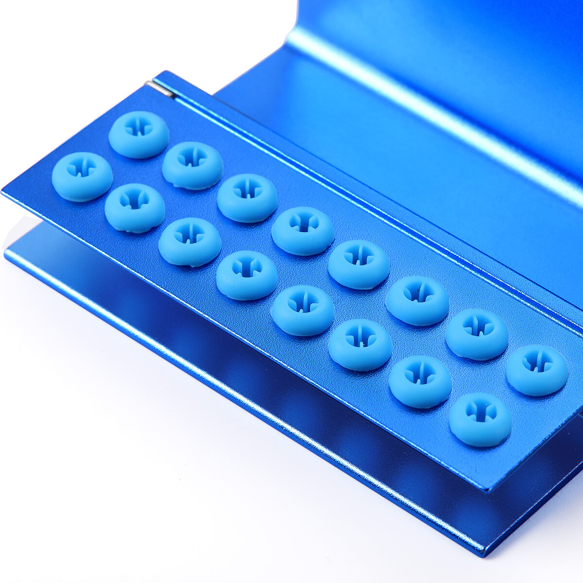 Dental Bur Box Burs Autoclave Holder 16 Silicon Holes With Silicon For FG RA Bur