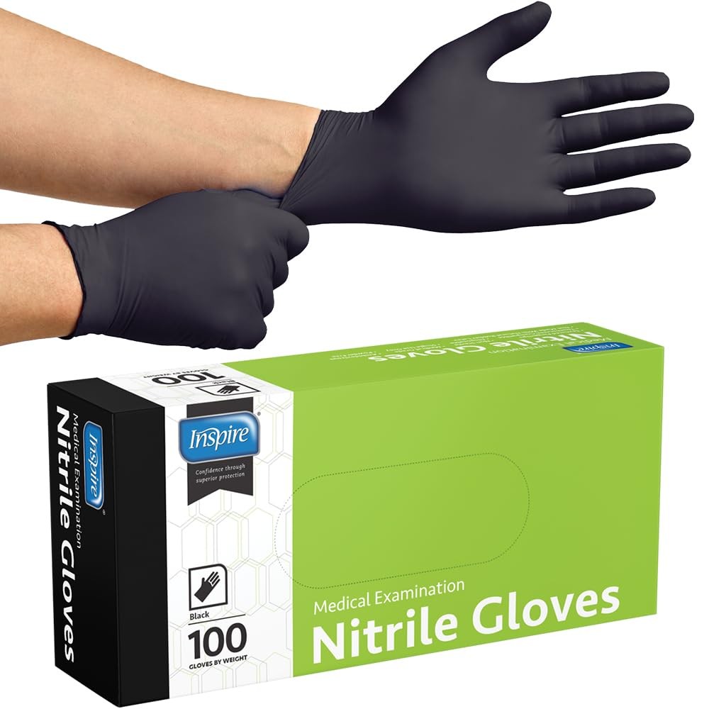 Black Nitrile Disposable Gloves | 4.5 Nitrile Disposable Safety Medical Cooki…