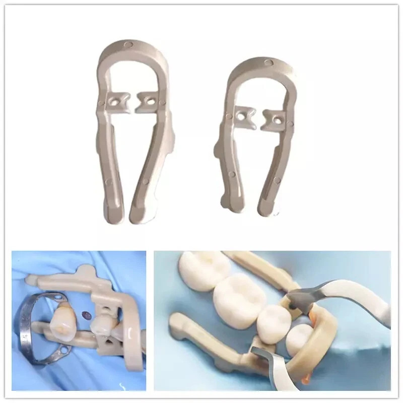 Dental Rubber Dam Sheets Clips Premolar Clamps Soft Resin Long/Short Extension