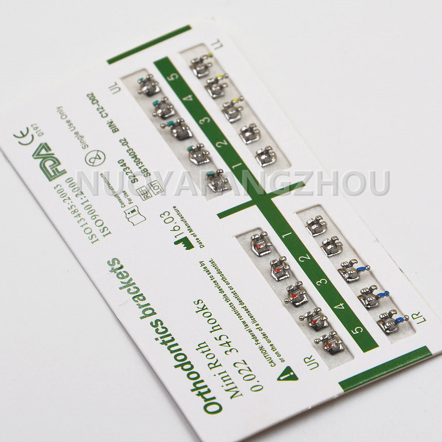 5 Sets Dental Teeth Brackets Mini Roth 022 345 Hooks Mesh Base Ultrathin Braces